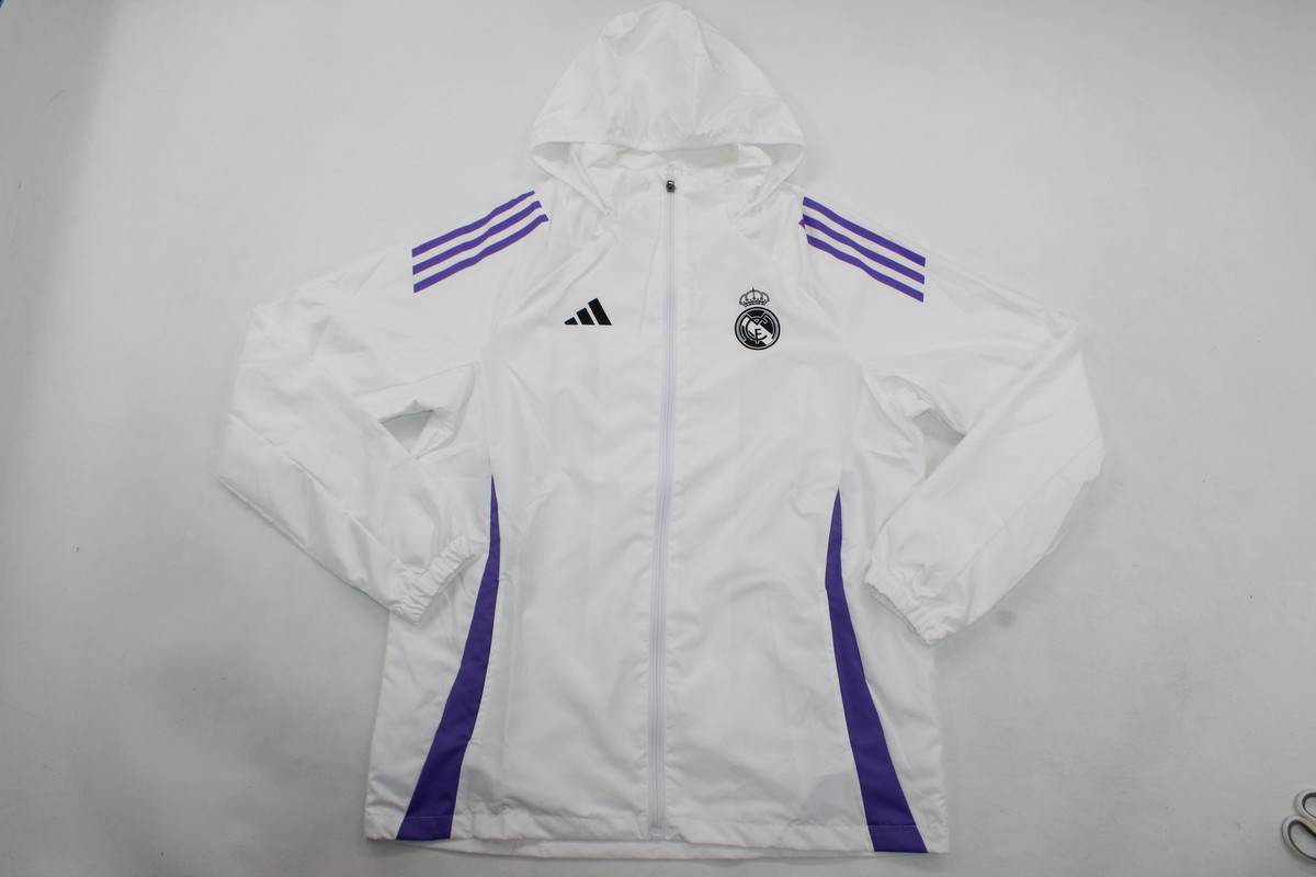 AAA Quality Real Madrid 24/25 Wind Coat - White/Purple